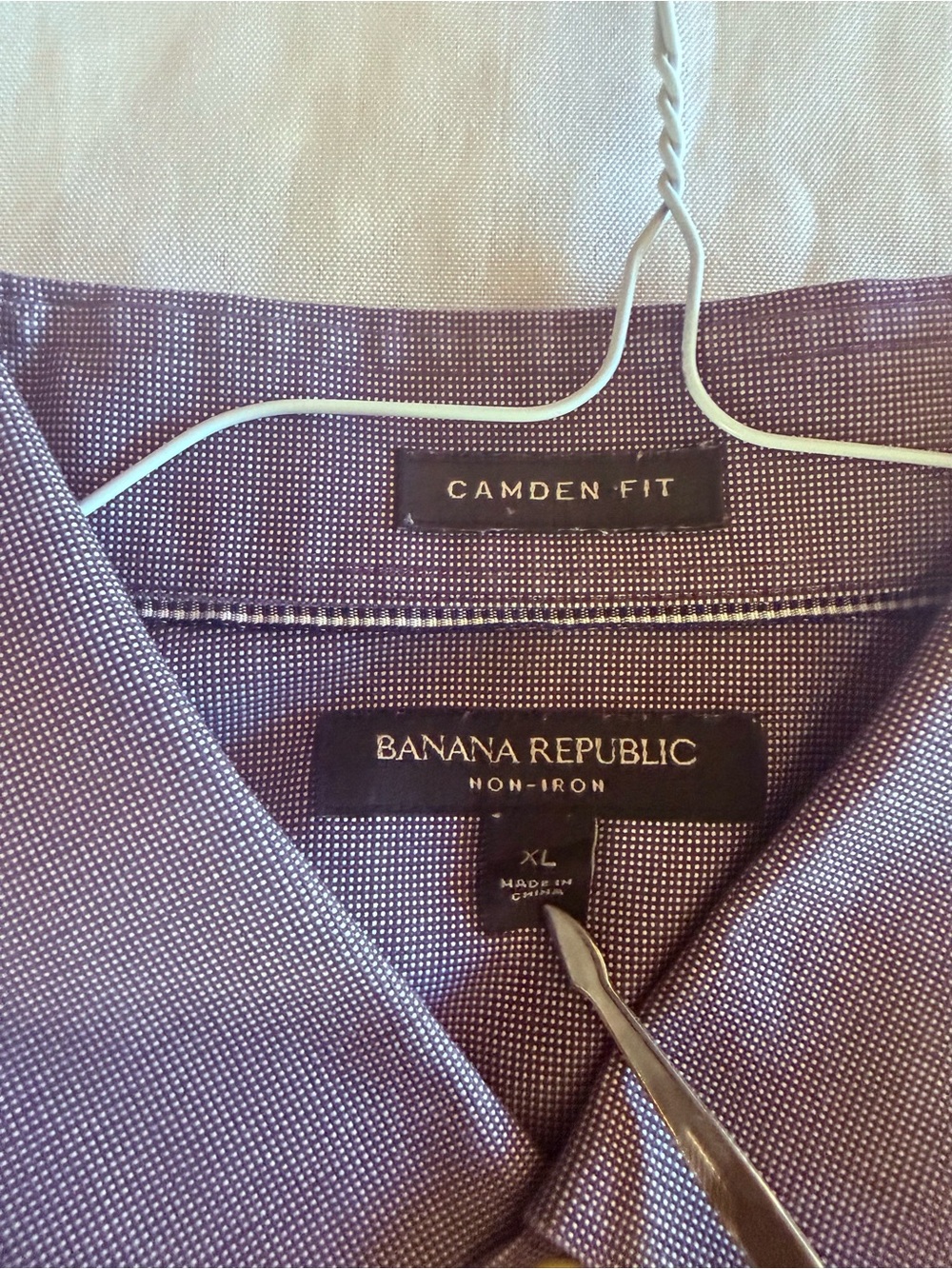 Banana Republic Purple Camden Fit Button-Up Shirt